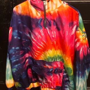 Rainbow Tie Dye Windbreaker